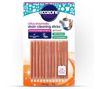 EcoZone Drain Cleaning Sticks, Enzymatic Pipe Unblocker, Prevents Plug Hole Obstructions & Keeps Water Flowing Freely, Natural Vegan & Non Toxic Kitchen & Bathroom Treatment Kit (x 12, 1 Year Supply)