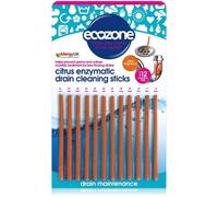 Ecozone Enzymatic Drain Cleaning Sticks Citrus Kitchen Bath-12 Sticks