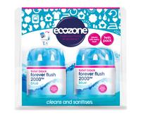 Ecozone Forever Flush 2000 Toilet Block (Blue) - 3-in-1 Cleaner, Sanitizer & Descaler, Septic Safe, Vegan, Cruelty-Free - FF2001