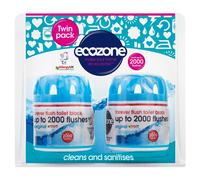 Ecozone Toilet Block Forever Flush 2000 — Eco-Friendly, 2000 Flushes, Blue 2 Pack