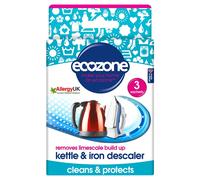 Ecozone Kettle & Iron Descaler - Easy Use Sachets - Powerful Limescale Removal - 3 sachets 60g