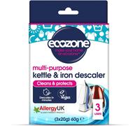 Ecozone Kettle & Iron Descaler | Easy Use Sachets | Powerful Limescale Removal , 3 Uses, 3 Count (Pack of 1)