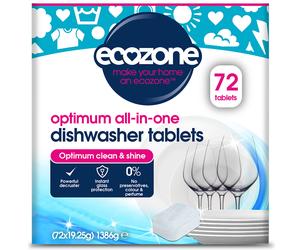 Ecozone Optimum All-In-One Dishwasher Tablets - 72 Tablets