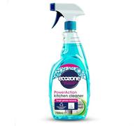 Ecozone PowerAction Kitchen Cleaner, Powerful Degreaser Kitchen Spray, Multi Surface Cleaning Spray, Light Limescale Remover, Vegan Friendly Eco Conscious Natural Cleaning Products - 750ml