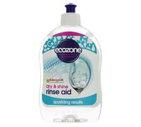 EcoZone Rinse Aid, Natural Rinsing Aid for Dishwashers, Dry & Shine Gentle Formula for Sparkling & Streak-Free Results, Leaves Glass & Crockery Hygienically Clean, Vegan Friendly Solution (500ml)