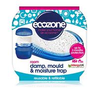 Ecozone Room Damp, Mould & Moisture Trap, Portable Dehumidifier Device, Re-Usable & Re-Fillable, 3 months Protection for Bedrooms, Bathrooms, Garages, Kitchens & Caravans, Vegan Friendly (Single)