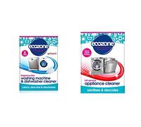 Ecozone Washing Machine and Dishwasher Cleaner Tablets, Blue, Pack of 6 & Full Service Appliance Cleaner Ultra Deep Machine Clean, Sanitiser Deodoriser & Descaler