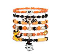 ecozran Friendship Bracelets - Beaded Bracelets Set for Teen Women, Stretchable Preppy Bracelets, Stackable & Colorful Bracelets - Ideal Gifts, 4th of July, Halloween, Christmas, S, Vinyl, no gemstone