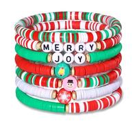 ecozran Friendship Bracelets - Beaded Bracelets Set for Teen Women, Stretchable Preppy Bracelets, Stackable & Colorful Bracelets - Ideal Gifts, 4th of July, Halloween, Christmas, One Size, Nylon, no