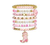 ecozran Friendship Bracelets - Beaded Bracelets Set for Teen Women, Stretchable Preppy Bracelets, Stackable & Colorful Bracelets - Ideal Gifts, 4th of July, Halloween, Christmas, S, Plastic, no