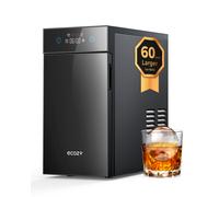 Ecozy 2.4" / 60 mm Clear Ice Ball Maker, 8H Timer, LED Touch Screen, 40 Min Fast Making, CrystalFlux Technology, Compact Sphere Ice Machine, 32 pcs/Day, Self-Cleaning for Home Bar Whiskey & Bourbon