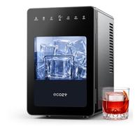 ecozy 50mm Large Clear Ice Cube Maker, 24H Timer, CrystalFlux Technology
