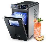 ecozy Ice Maker Machine Countertop, 24H Timer, Full-Color Pane, Small Size | 6 Mins Fast Ice, 12kg/24H, 2 Size, Self-Cleaning, Portable with Ice Bags, Scoop, Basket for Home, Kitchen, Office, Bar, Party