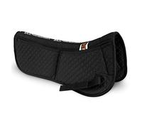 ECP Cotton Correction Half Saddle Pad - Memory Foam Pockets - Black