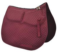 ECP Equine Comfort Products All-Purpose Correction Saddle Pad, Diamond Quilted Design with Adjustable Memory Foam Shims for Customized Fit, Pressure Relief, and Breathable Performance, Burgundy