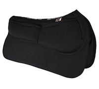 ECP Equine Comfort Products Non-Slip Breathable 3D Mesh Western Saddle Pad with Adjustable Memory Foam for Impact Protection & Saddle Fit, Lightweight & Ventilated for Horse Comfort, Black