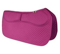 ECP Equine Comfort Products Thermoregulating Western Saddle Pad, Machine Washable Contoured Fit, Water Absorbing, Therapeutic, Shock Absorbing with Adjustable Memory Foam Shims, Rose