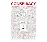 Ecqizer The Conspiracy On Your Life - Intricate and Thought-Provoking Canvas Print 12x18inch-Unframed, white