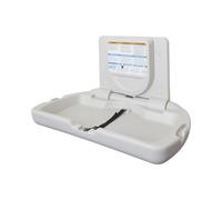 ECR4Kids Horizontal Wall-Mounted Changing Station with Slim Back Baby Changer White Granite