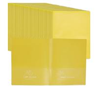 ECR4Kids MessageStor 2-Pocket Parent-Teacher Classroom Communication Folder, Flexible Plastic Folder with Pockets, Letter Size Paper, 36-Piece Set, Yellow