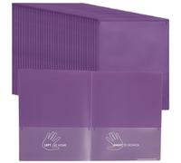ECR4Kids MessageStor 2-Pocket Parent-Teacher Classroom Communication Folder, Flexible Plastic Folder with Pockets, Letter Size Paper, 36-Piece Set, Purple