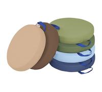 ECR4Kids SoftZone Floor Cushions with Handles, 2" Deluxe Foam, Round, Earthtone, (6-Pack)