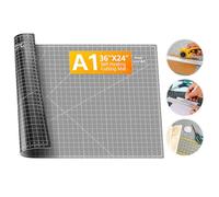 Ecraft Large Self Healing Cutting Mat: 24" x 36" Double Sided 5-Ply Hobby Mat, A1 Rotary Cutting Sewing Mat for Crafts, Fabric,Sewing,Quilting,Scrapbooking,Projects,Grey/Black