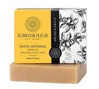 Écrin de Fleur - Organic Argan & Clay Soap Bar, COSMOS & Nature et Progrès Certified, Cold Process Handmade, 90g