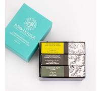 Écrin de Fleur - Organic Men's Soap 3-pack (Cedar, Lime & Black Pepper, Charcoal & Cedar)