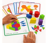 ECROUATY Dementia Activities for Seniors, Wooden Puzzle Matching Game for Elderly Adults, Memory Games for Seniors with Dementia, Alzheimers Products, Colorful Visual Cognitive Therapy Gift