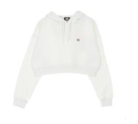 Ecru Cropped Hoodie with Drawstring, female, Dickies, Hoodies, Beige, S, Sweatshirts & Hoodies S