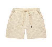 Ecru Waffle Shorts Stylish Comfortable - male - OAS - Casual Shorts - Beige - S - Shorts S