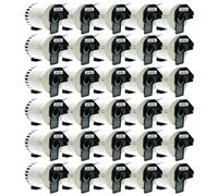 ECSC 30 Rolls DK-22205 62mm x 30.48m Continuous Length Paper Labels Compatible with Brother, Labels Using for Brother QL-810W QL-820NWB QL-580N QL-800 QL-1050 QL-1050N QL-1060N QL-500 QL-550 QL-570