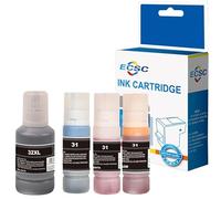 ECSC 32XL 31 Ink Bottle For Printer, Compatible With HP 5105 555 7005 7006 7305 7306 7605 7606 500 550 555 559 570 600 650 655 450 455 457 Black, Cyan, Magenta, Yellow(4-Pack)