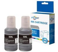 ECSC 32XL Ink Bottle For Printer, Compatible With HP 5105 555 7005 7006 7305 7306 7605 7606 500 550 555 559 570 600 650 655 450 455 457 Black (2-Pack)