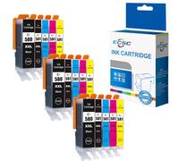 ECSC CLI-581XXL PGI-580XXL Ink Cartridge For Printer, Compatible With TS6150 TS6250 TS6350 TS6350a TS6351 TS6351A TS705 TS705a TS8150 TS8250 TS8251 TS8350 TS8350a TS8351 TS9550 TS9550a (15 Pack)