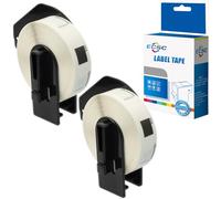ECSC Compatble Label Roll Replacement for Brother QL-1050 QL-1050N QL-1060 QL-1100 QL-1110NWB QL-500 QL-500A QL-500W (White, 2-Pack)