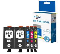 ECSC Compatible 903XL Ink Cartridge For Printer, Replacemaent For HP OfficeJet Pro 6860 6868 6950 6960 6968 6970 6975 6978 Black Cyan Magenta Yellow (5-Pack)
