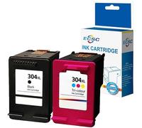ECSC Compatible Ink Cartridge 304XL For Printer, Compatible with HP Deskjet 2600 2620 2622 2630 2632 2633 2634 3720 3730 3732 3733 All-in-One 3735 3750 Black, Tri-Color (2-Pack)
