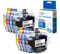 ECSC Compatible Ink Cartridge 422XL For Printer, Compatible with Brother MFC-J5340DW MFC-J5345DW MFC-J5740DW MFC-J6540DW MFC-J6940DW (B/C/M/Y, 8-Pack)