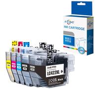 ECSC Compatible Ink Cartridge 422XL For Printer, Compatible with Brother MFC-J5340DW MFC-J5345DW MFC-J5740DW MFC-J6540DW MFC-J6940DW (B/C/M/Y, 5-Pack)
