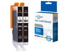 ECSC Compatible Ink Cartridge CLI-581XXLB For Printer, Compatible With Canon Pixma TR7550 TR7650 TS6150 TS6151 TS6250 TS6251 TS6350 TS6350a TS6351 TS6351A TS705 TS705a TS8150 (Small Black, 2-Pack)