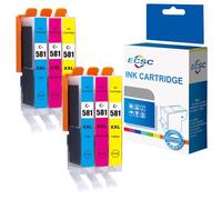 ECSC Compatible Ink Cartridge CLI-581XXLC/M/Y For Printer, Compatible With Canon Pixma TR7550 TR7650 TR8550 TS6150 TS6250 TS6251 TS6350 TS6350a TS6351 TS6351A TS705 TS705a TS8150 (C/M/Y, 1-Pack)