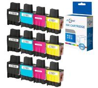 ECSC Compatible Ink Cartridge Replacement for Brother DCP-110C DCP-111C DCP-115C DCP-117C DCP-120C DCP-310 DCP-310CN DCP-315C DCP-315CN DCP-340CN DCP-340CW Fax-1835 LC-900 (BK/C/M/Y, 12)