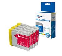 ECSC Compatible Ink Cartridge Replacement for Brother DCP-130C 330C 350C 353C 357C 540CN 560CN 750CW 770CW MFC-240C 3360C 440CN 465CN 5460CN 5860CN 660CN 665CW 680CN 685CW LC970M (Magenta, 4-Pack)