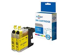 ECSC Compatible Ink Cartridge Replacement for Brother DCP-J132W J152W J4110DW J552DW J752DW, MFC-J4410DW J4510DW J4610DW J470DW J4710DW J650DW J6520DW J6720DW J6920DW J870DW LC123Y (Yellow, 2-Pack)