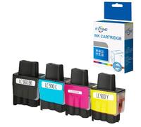 ECSC Compatible Ink Cartridge Replacement for Brother Fax-2440C Fax-310 MFC-210C MFC-215C MFC-3240 MFC-3240C MFC-3240CN MFC-3340 MFC-3340CN MFC-3342 MFC-3342CN MFC-410CN LC-900 (BK/C/M/Y, 4-Pack)