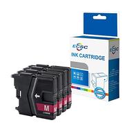 ECSC Compatible Ink Cartridge Replacement for Brother MFC-J220 J265W J410 DCP-J125 J315W J415W J515W LC-985M (Magenta, 4-Pack)