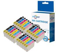 ECSC Compatible Ink Cartridge Replacement for Epson P50 PX650 PX660 PX700W PX710W PX720WD PX730WD PX800FW PX810FW PX820FWD PX830FWD R265 R285 R360 RX560 RX585 RX685 (BK/C/M/Y/LC/LM, 24-Pack)