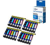 ECSC Compatible Ink Cartridge Replacement for Epson XP-55 XP-750 XP-760 XP-850 XP-860 XP-950 XP-960 (BK/C/M/Y/LC/LM, 24-Pack)